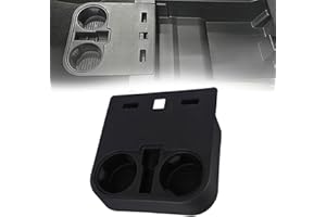 SundiooK Center Console Floor Cup Holder Tray Compatible with F150 2015-2020, F250/F350/F450 Super Duty 2017-2022, Black ABS 