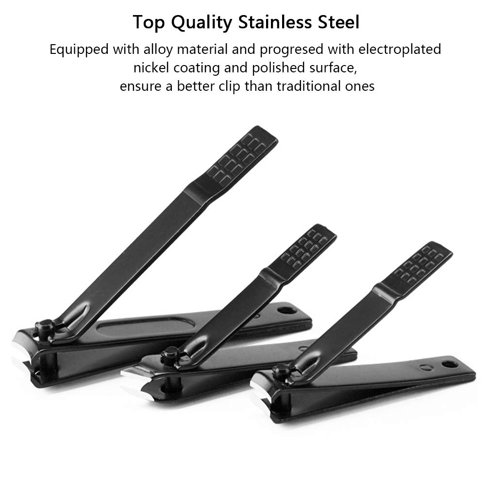 3pcs Nagelset Nagelschere Nageletui mit Allem was Man für die Maniküre & Pediküre Braucht, Perfektes Geschenk für Damen & Herren