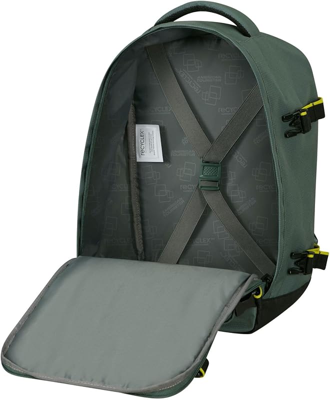 Take2Cabin - Ryanair Kabinentasche 25 x 20 x 40 cm, 24 l, 0,40 kg, Handgepäck, Flugzeug-Rucksack S Untersitz, Grün (Dark Forest) — Foto 6 von 7