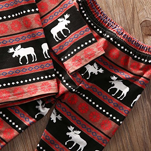 Baby Boys Girls Christmas Deer Snowflake Long Sleeve Pajamas Outfit - Image 3