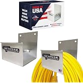 Pit Posse 463 Cord Hose Hanger Organizer for Enclosed Race Trailer Garage Shop - Made in USA - Aluminum Wall Holder Hook Storage Shelf 4.5 x 5 x 5-5 Year Warranty (Silver)
