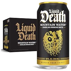Liquid Death, Sparkling Mountain Water, 18-Pack