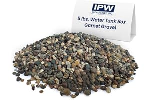 IPW Industries Inc., 5lbs. Water Tank Box Garnet Gravel - Ideal Under-Bed Support for Water Softeners, Water Tanks, and Mixed Media Filtration Systems Gravel #20 1/8 in. x 1/16 in