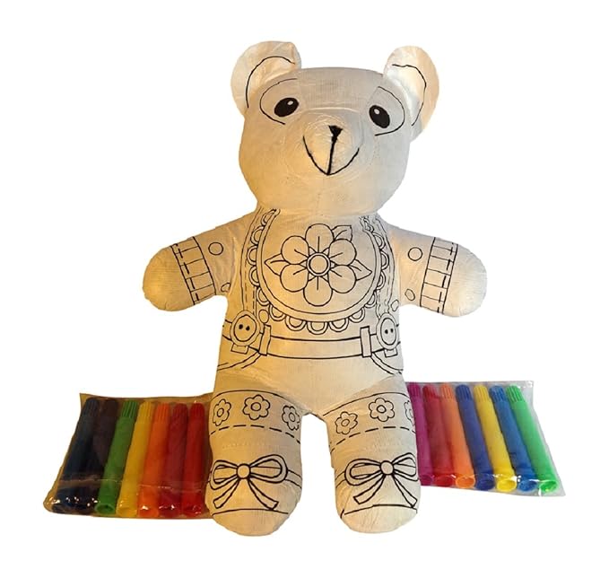 Buy Color My Bear-Paint Then Wash and ReColor with 14 Extra Markers ...