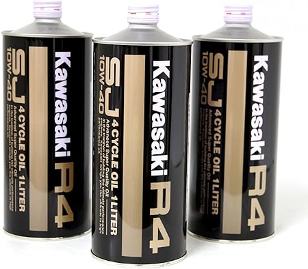 Amazon カワサキ純正 4サイクル エンジンオイル R4 Sj10w 40 1l缶 3本 バイク用エンジンオイル 車 バイク