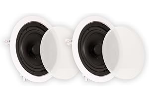 Theater Solutions TS65C In Ceiling 6.5" Speakers Surround Sound Home Theater Pair,White