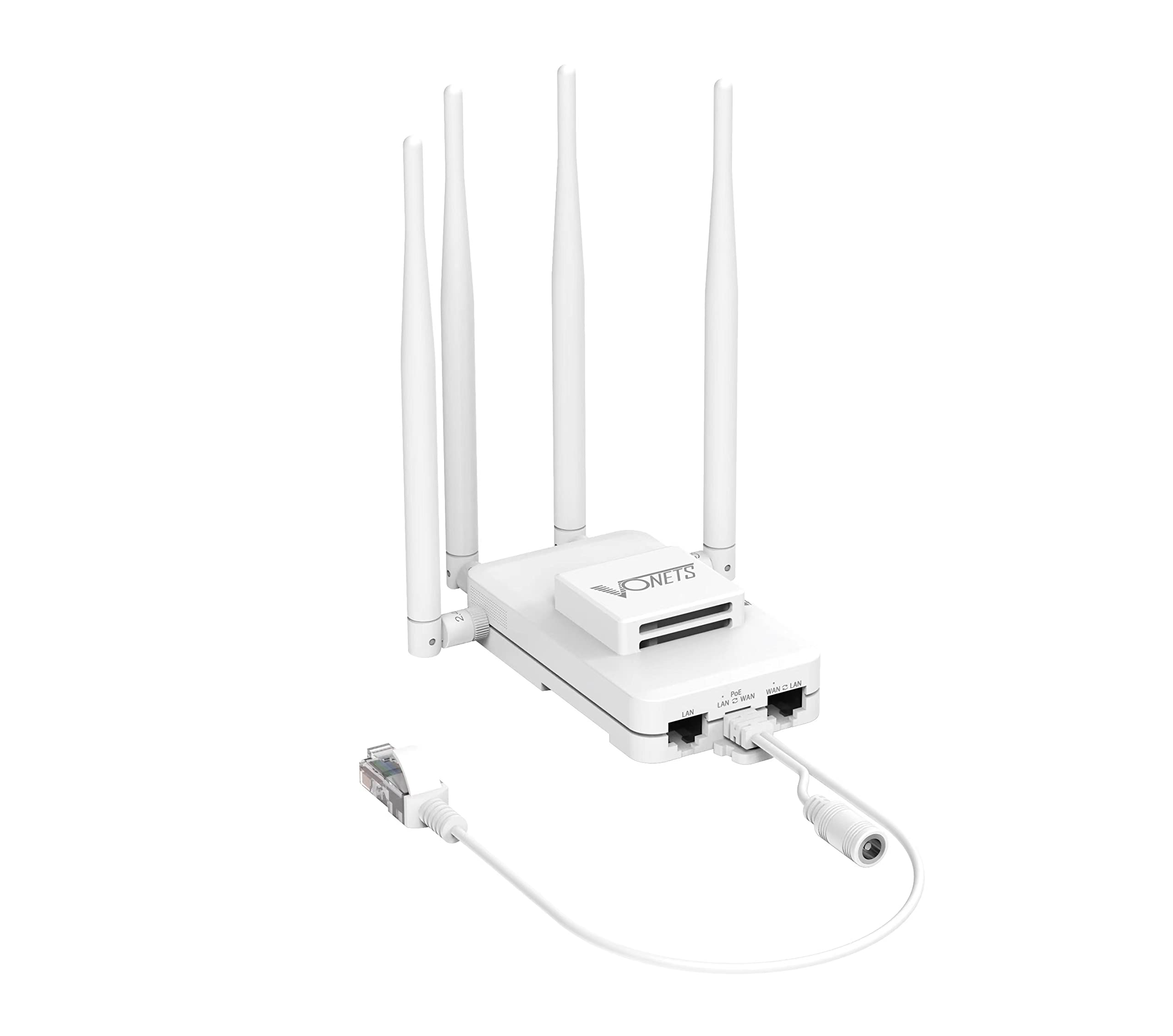 VONETS 2.4GHz Gigabit WiFi Bridge Wireless Router Ethernet Repeater RJ45 WiFi Adapter Long Range Extender 3 Gigabit POE/DC Powered for DVR Industrial IoT Network Devices 600Mbps VAR600-H