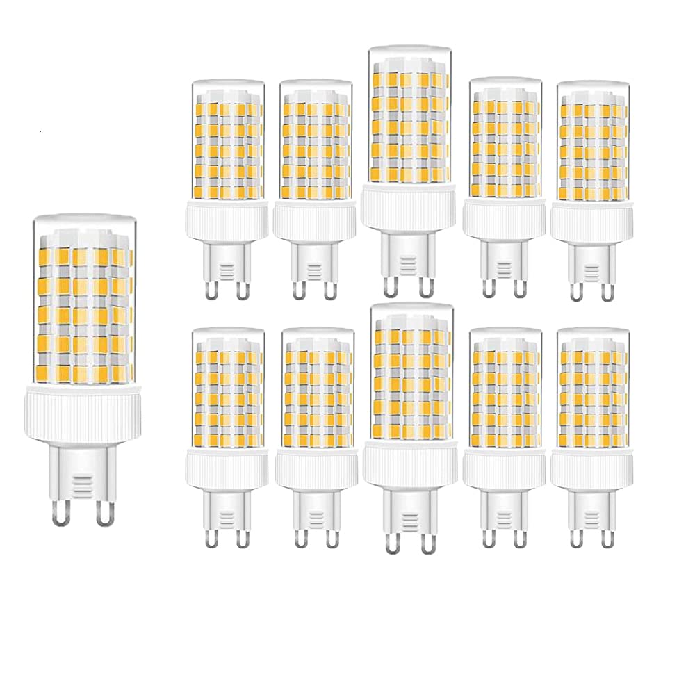 OUGEER G9 10W LED Light Bulbs Replacement of G9 100W Halogen Lamp G9 1000 Lumen, Warm White 3000K, Ceramic Base, Non-Dimmable Bulb for Home Lighting, g9 Capsule Bulb-Pack of 10