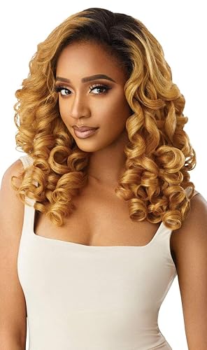 Outre QUICK WEAVE New Half Wig Cap Full Volume Long Curly Wave Bob
