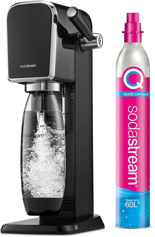 Art – Máquina para hacer agua con gas y bebidas favoritas, negro