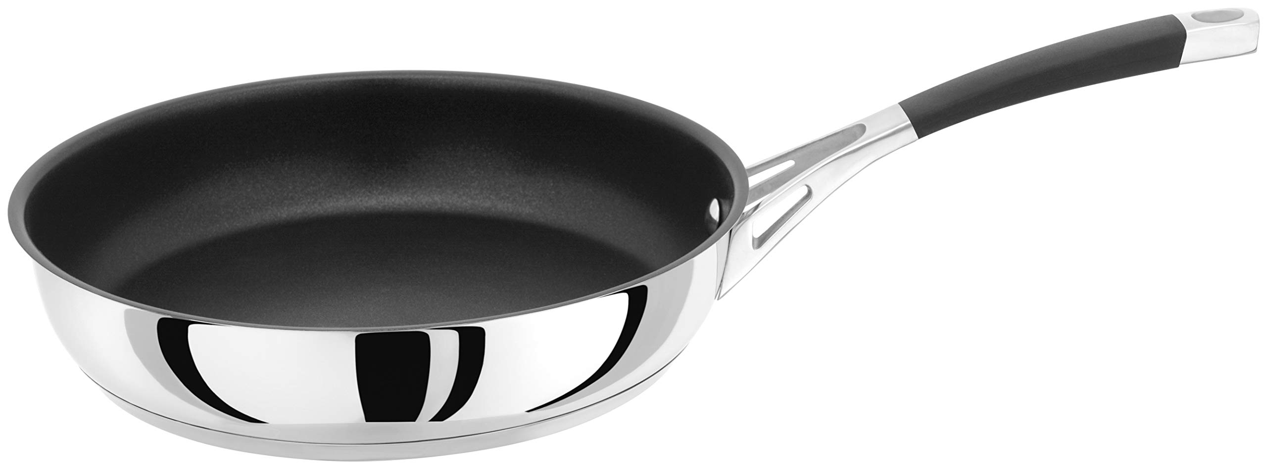 Stellar Flow 24cm Frying Pan, Non-Stick, Stainless Steel, Silver
