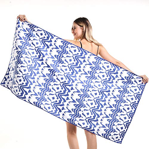 Agetp Microfiber Rectangle Beach Towel Blanket Sand Free Pool Towels