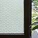 Fancy-fix Privacy Window Film Vinyl Non-Adhesive Modern Etched Glass Window Clings for Bathroom -roll 17.7 Inches by 59 Inches