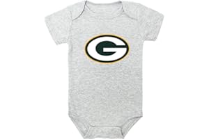NFL Football Team Logo Unisex Baby Short-Sleeve Bodysuit Onesie in Grey | Made With 100% Organic Cotton