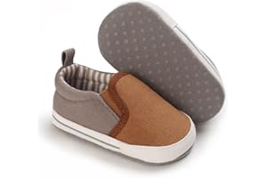 Clowora Unsex Baby Boys Girls Canvas First Walkers Shoes,Infant Non Slip Soft Sole Toddler Flat Lazy Loafers Sneaker