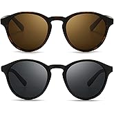 SUNGAIT Classic Vintage Round Polarized Sunglasses for Women Men Retro Style UV400