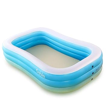 Sable Piscine Gonflable 2m Piscine Rectangulaire 234 X 142 X 51cm