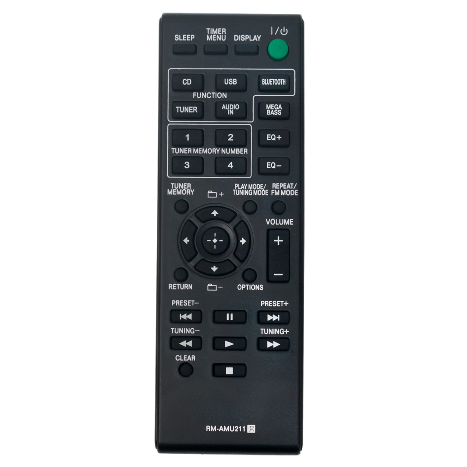 VINABTY RM-AMU211 Replacement Remote Control fit for Sony Music Mini Hi-Fi Shelf System HCD-ECL77BT HCD-ECL99T MHC-ECL77BT MHC-ECL99BT HCD-ECL99BT SS-WG919IP SS-WEC99BT SS-EC719IP SS-ECL77BT