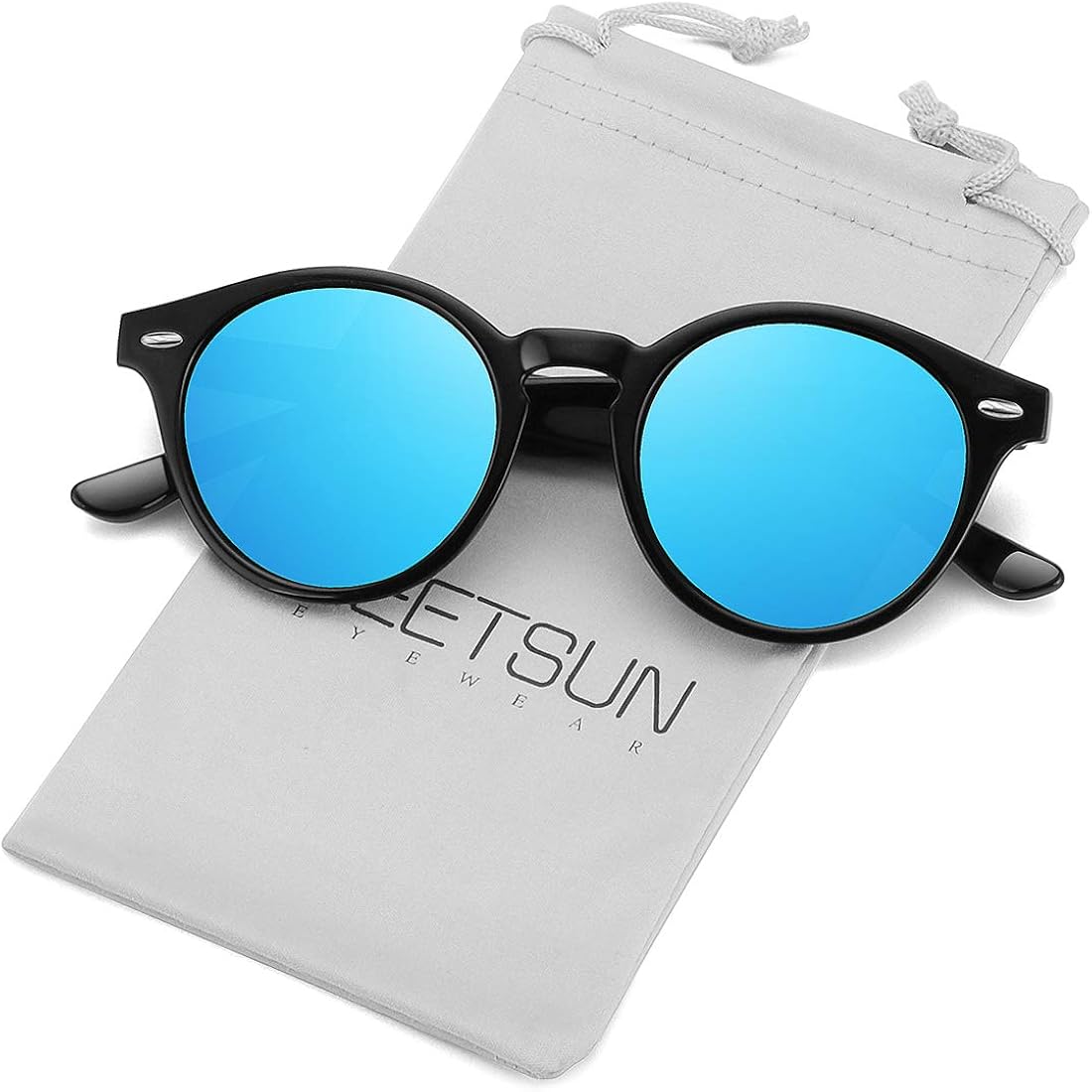 Amazon.com: MEETSUN Classic Polarized Sunglasses for Women Round ...