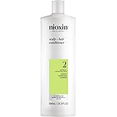 Nioxin Scalp + Hair Thickening System 2 Conditioner | For Natural or Untreated Hair with Progressed Thinning | With Niacinamide and Biotin | 16.9 Fl oz.