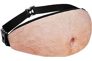 LIKENY Dad Gifts from Daughter Son Wife,Fathers Day 3D Beer Belly Waist Pack Gift for Men Him, Waterproof Sport Pack Dad Gifts for Dad, Black
