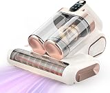 Mattress Vacuum Cleaner Cordless 16Kpa Bed Handheld Vacuum, Vacuum Cleaner with 253.7nm UV-C Light,HEPA Filter & Ultrasonic, Portable Vacuums for Bed Sofa Couch Crib Gifts for women men her white