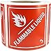 Hazard Class 3 D.O.T. Flammable Liquid Labels 4x4 Inch Square 500 Adhesive Labels