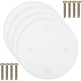 OSALADI 4Pcs Round Electrical Cover Plate White Plastic Ceiling Hole Covers for Electrical Box, Home Use