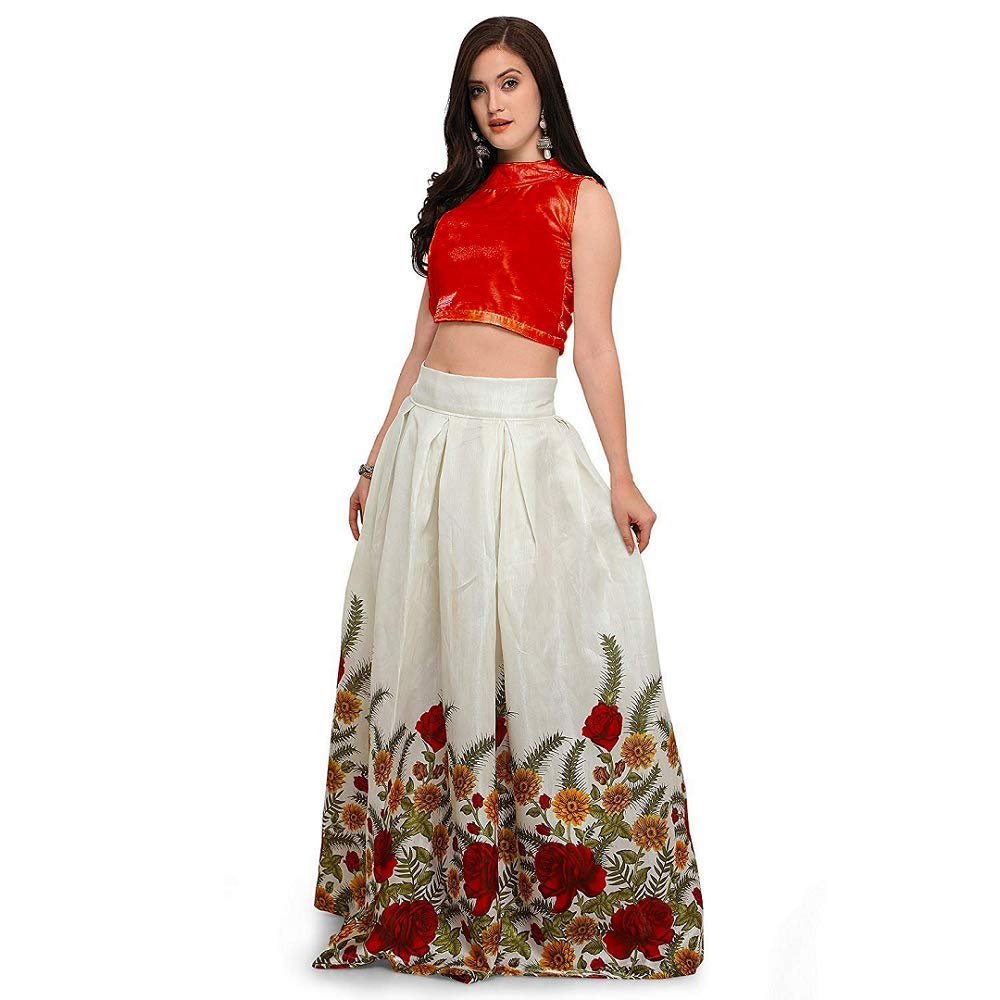 d fashion gallery's women's bangalori satin long skirt gown and top