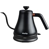 Mecity Electric Kettle Gooseneck Water Kettle Stainless Steel Tea Kettle Water Boiler Fast Heating, Auto Shut Off, 27 fl oz, 1000W, Matte Black