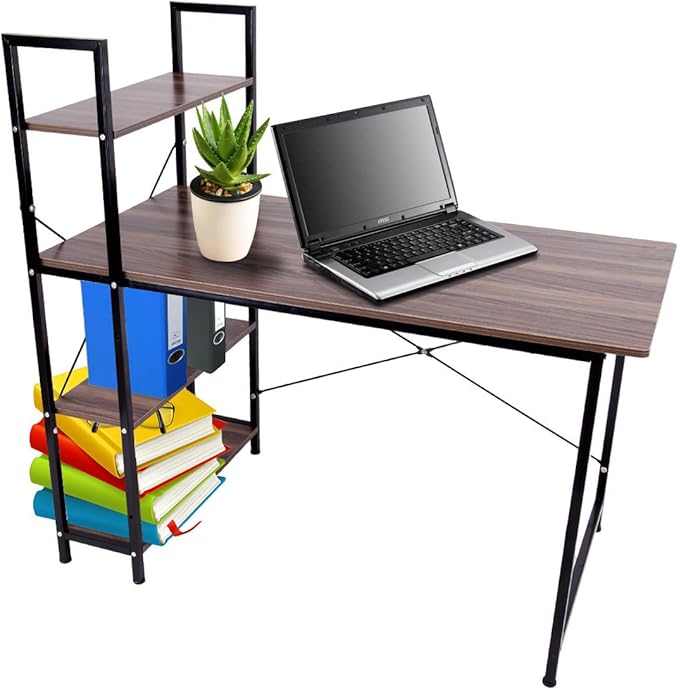 paneltech 4 niveles de almacenamiento de estantes de madera mesa de