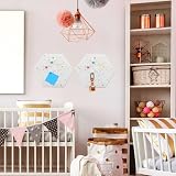 MAGICLULU Hexagon Felt Board DIY Decor White 0.8x19.1x22CM view 8