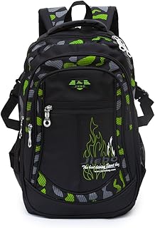 Jungen Schulrucksack Schultasche Schulranzen Freizeitrucksack Daypacks für Jungen Jugendliche Rucksack Bookbag Heavy Duty Student Reisen Backpack (Grün)