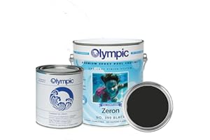 KELLEY TECHNICAL COATINGS Olympic Pool Paint - Zeron - Black - 1 Gallon - two-part epoxy swimming pool paint - one-coat for plaster, fiberglass, steel and aluminum pools.