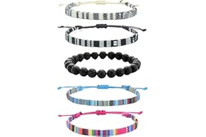 5 Pcs Surfer Beach Bracelet Men Women, Bracelets For Men, Handmade Boho Ankle Bracelet Summer Hippie Jewelry Beachy Braided B
