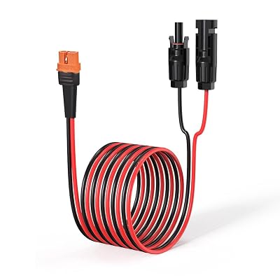 ELFCULB 12AWG 50FT Solar to XT60i Cable 2 10 25 35 50 75 100FT Solar Connector to XT60i Adapter Cable for Portable Power Station (50FT)