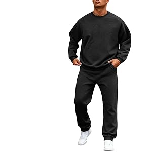 ASUIU Sweat Suits Men with Sweatshirts Fall Sweatsuits Sets Winter Outfit Activewear Sports Long Sleeve 2 Piece Outfit