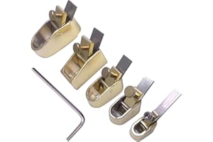 TUOREN Gold-Plated Violin Thumb Planer 8-16mm Mini Hand Planer Woodworking Plane Cutter Set DIY Making Wood Cutting Tool for 