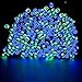 LOENDE Solar String Lights Outdoor 72ft 200LED Blue Green 8 Modes Decorative Lights Christmas Lights for Christmas Tree Patio Lawn Garden Party Wedding Decorations, 100% Waterproof, 2-Year Warranty