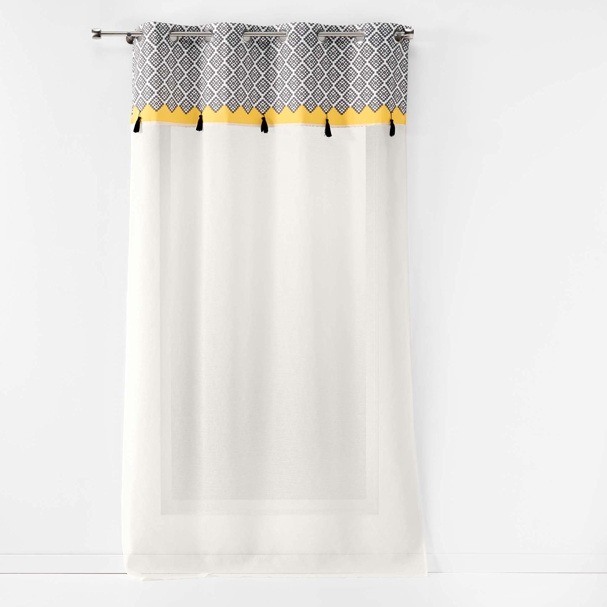 DOUCEUR D'INTERIEUR Eyelet Curtain 140 x 280 cm Grey