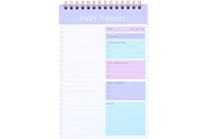 MSTONAL To Do List Notepad, 52 Sheets Undated Daily Planner 2024, 5.2"x7.8" To Do List Notebook, Do List Planner for Home School/Office Supplies