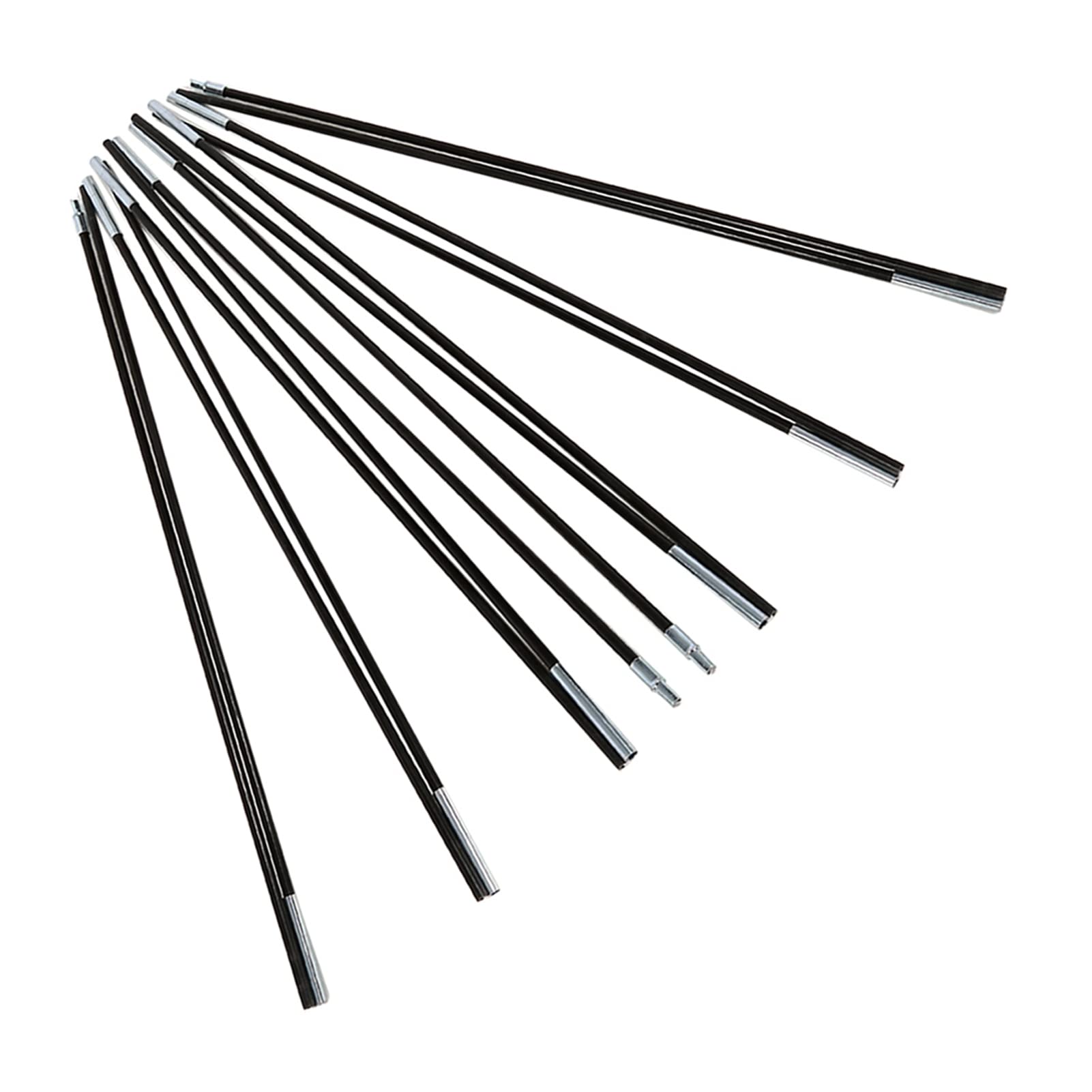Camping Tent Poles Flexible, Tent Pole Kit Fiber Glass Rod, Tent Poles Replacement Lightweight Tent Rod for Outdoor Camping Hiking 2 Sets 7 Sections