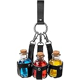 HOSEBS Cork Potion Bottle Belt Loop - Medieval Renaissance Witch Costume Accessory, Halloween LARP Costume Magic Vial Prop