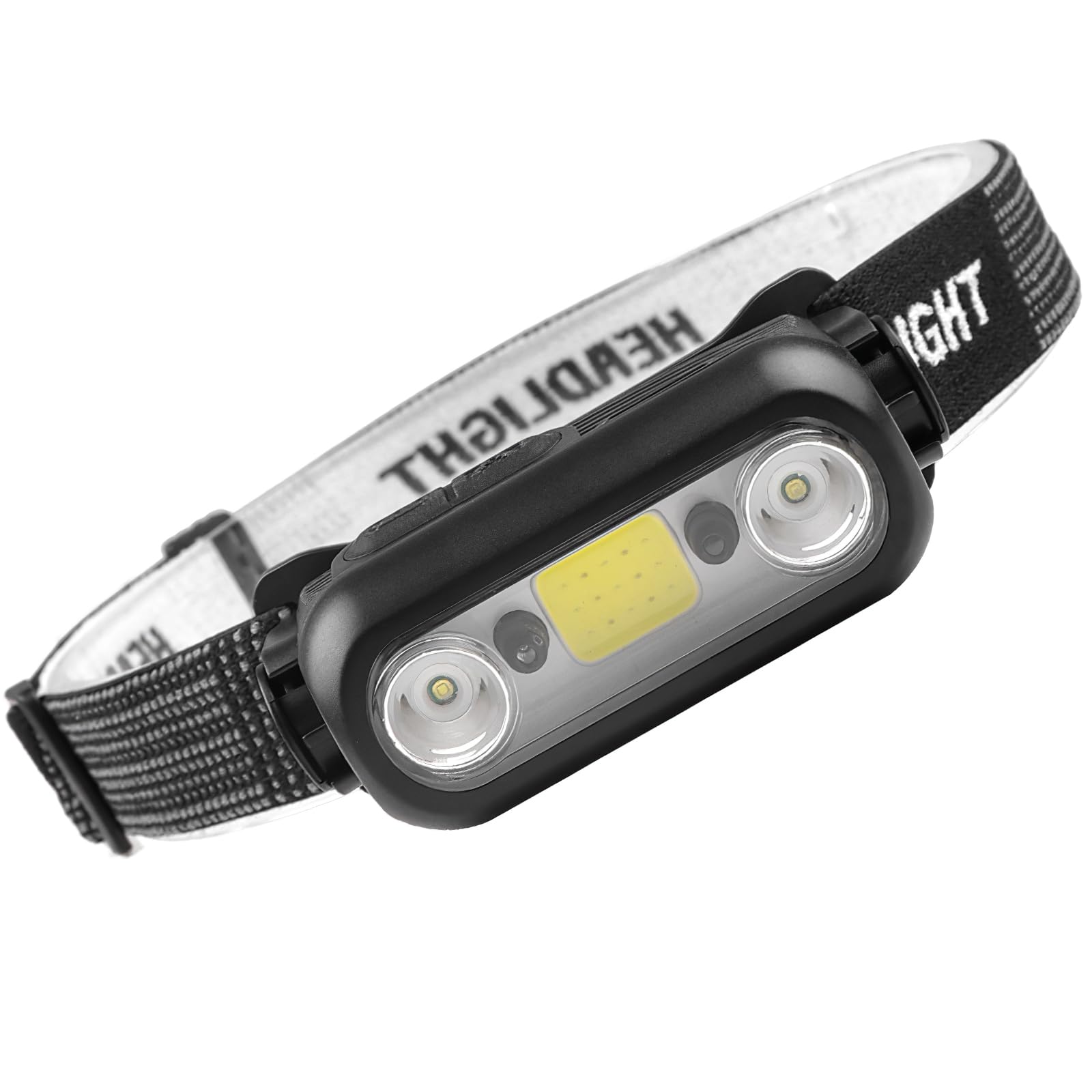 Kinberry Headlamp Rechargeable,6 Lighting Modes LED Headlight with Motion Sensor for Adults Waterproof Lightweight Head Flashlight for Hiking Outdoor Camping