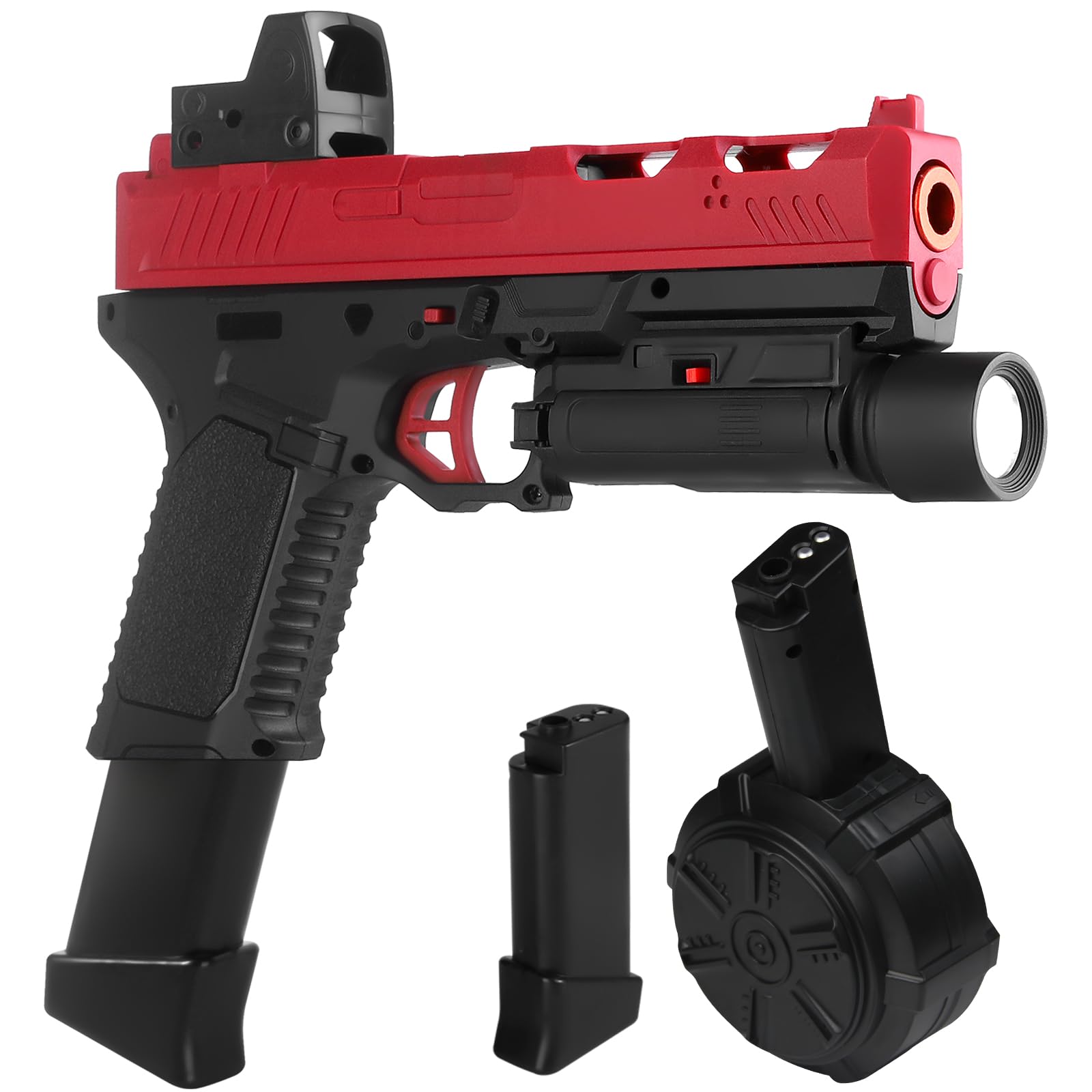 Photo 1 of Gel Toys X8,Upgrade Version for X2 Full Auto Gel Toys with Goggles and Drum,for Christmas Easter Outdoor Games, Ages 14 Years Old and up and Adults,Red