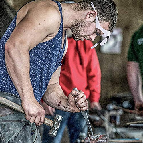 ANDSTON Hands Free Headband Magnifier Glasses, USB Charging Head Mount Magnifying Glass with 2 LED Lights for Jewelry Craft Watch Repair Hobby 5 Replaceable Lenses 1.0X 1.5X 2.0X 2.5X 3.5X