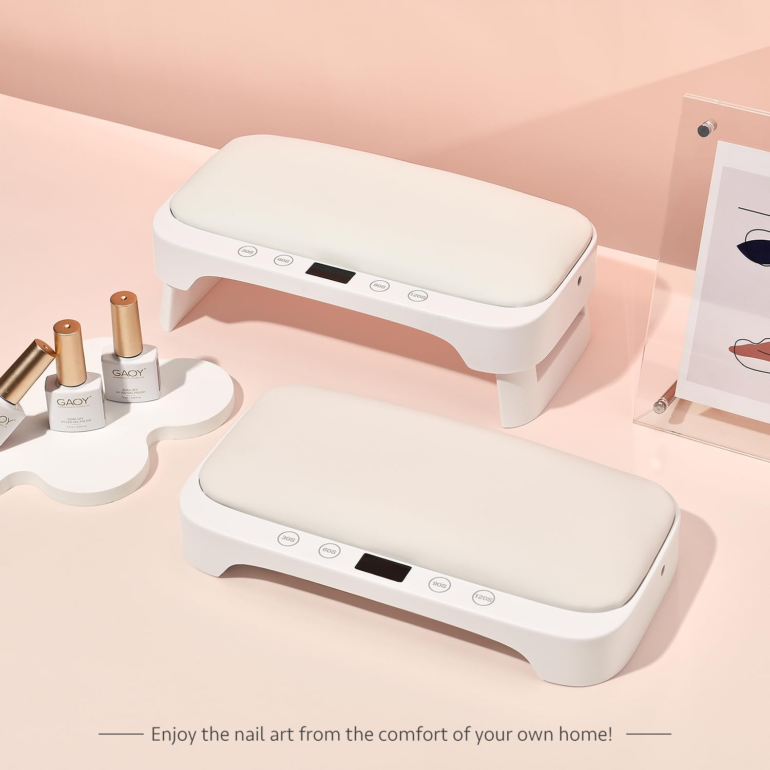 GAOY Professional UV Light for Nails, Nail Lamp with Hand Pillow for Arm Rest, 4 Timers Nail Dryer for Nails Tech Salon