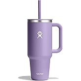 Hydro Flask Travel Tumbler with Handle, Lid and Straw - Insulated Stainless Steel in 40 Oz Moonshadow