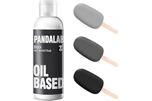 PANDALAB Black Oil Based Food Coloring for Chocolate, Candy Melts, Donuts, Strawberries, Frosting, Cake, Professional Edible Dye for Baking - 80 Milliliters 2.7 Fl.Oz