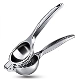 E-PRANCE Lemon Squeezer - Lemon Lime Juicer Citrus Squeezer Hand Press with High Strength and Heavy Duty Design, Press Juice from Fruit or Vegetables, Silver